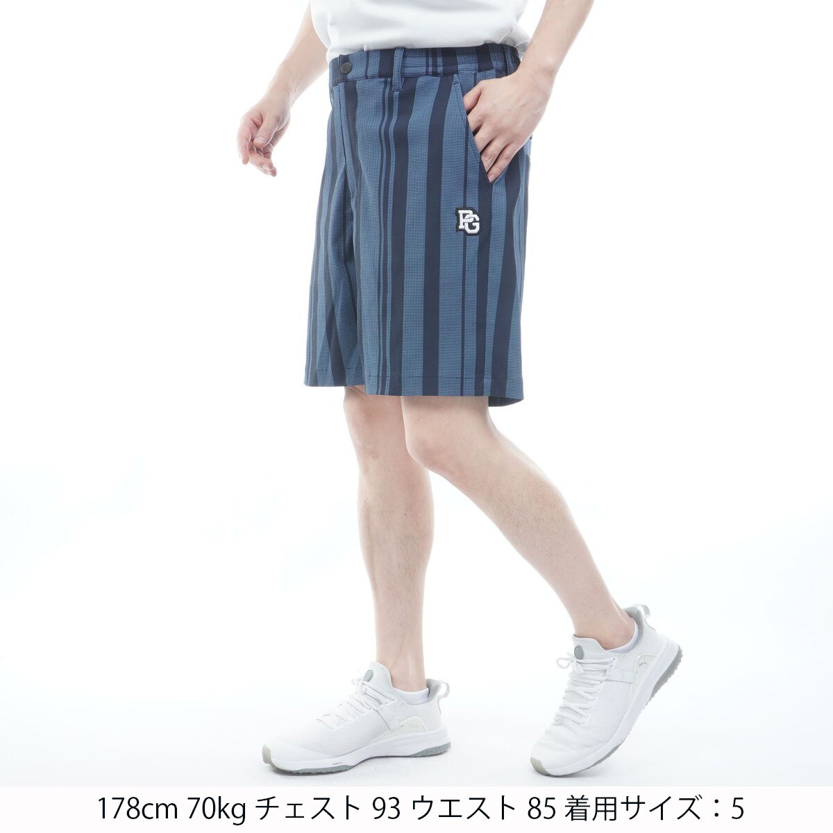ストライプ ストレッチドビー ショートパンツ(ハーフパンツ)|PEARLY