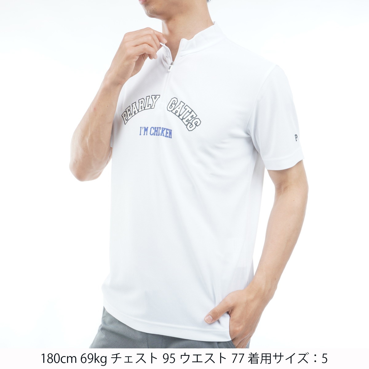 メッシュ半袖モックネックシャツ(半袖シャツ・ポロシャツ)|PEARLY