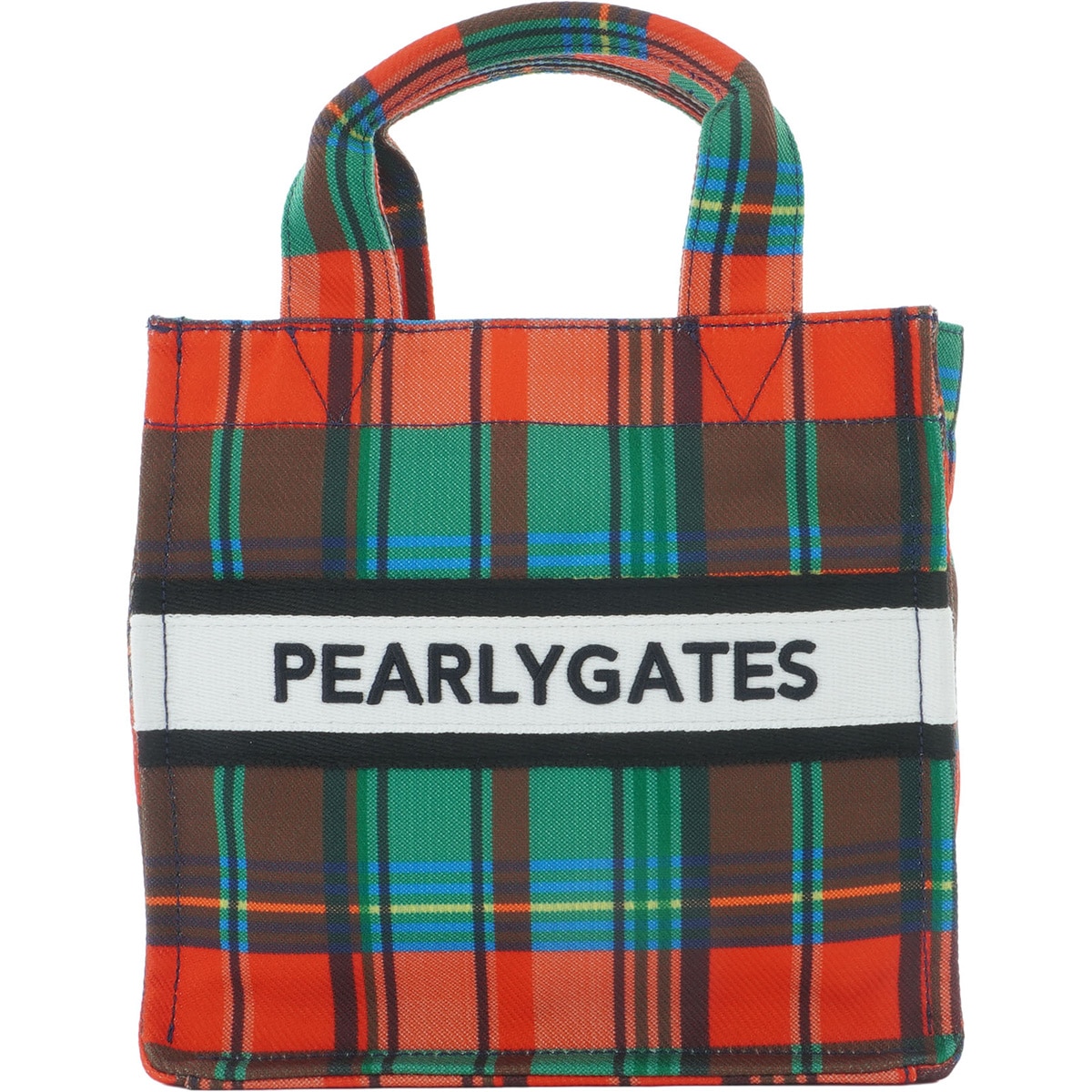 マドラスチェック柄 カートバッグ(ラウンドバッグ)|PEARLY GATES マドラスチェック柄 カートバッグ(ラウンドバッグ)|PEARLY GATES