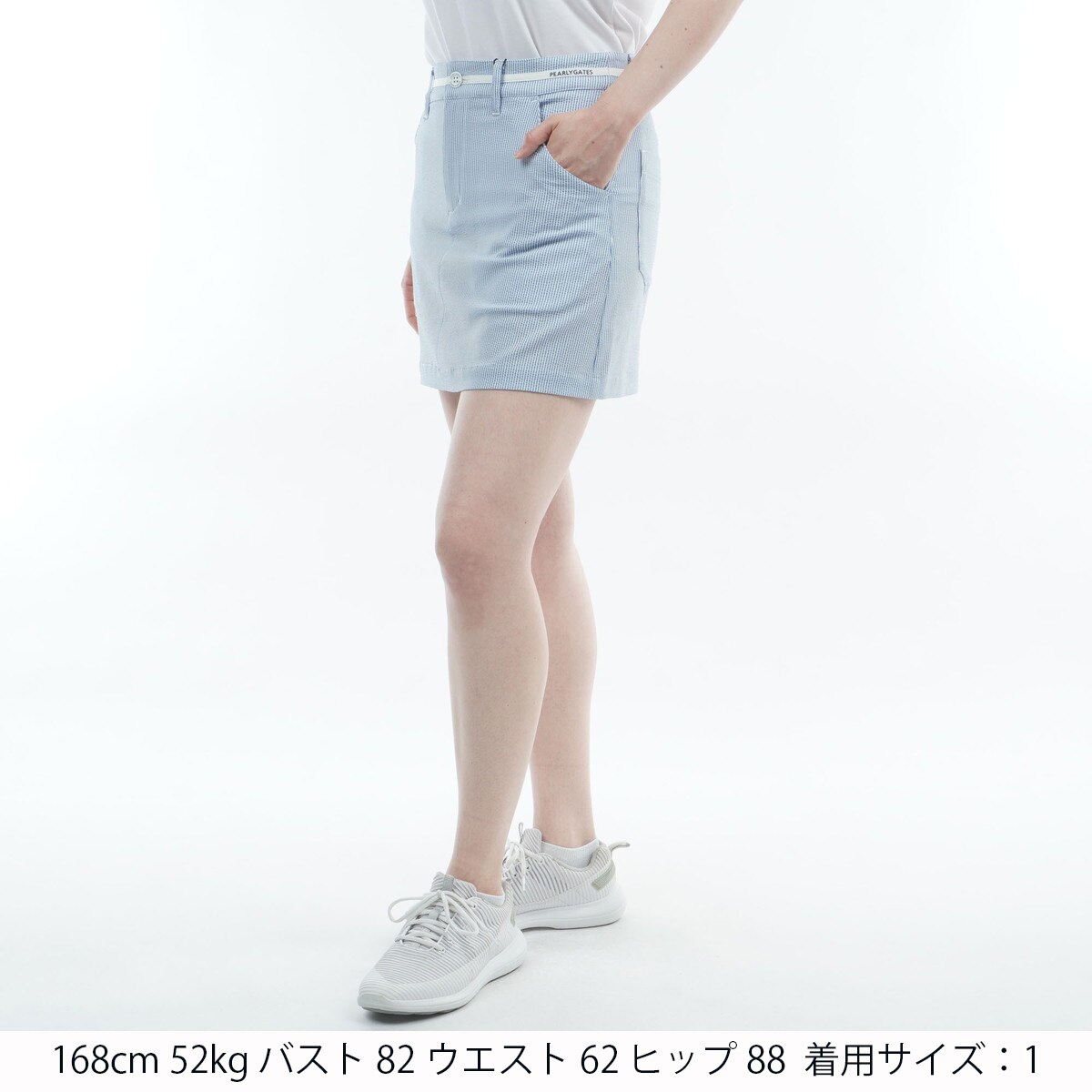 ストライプ ストレッチサッカースカート レディス(スカート)|PEARLY