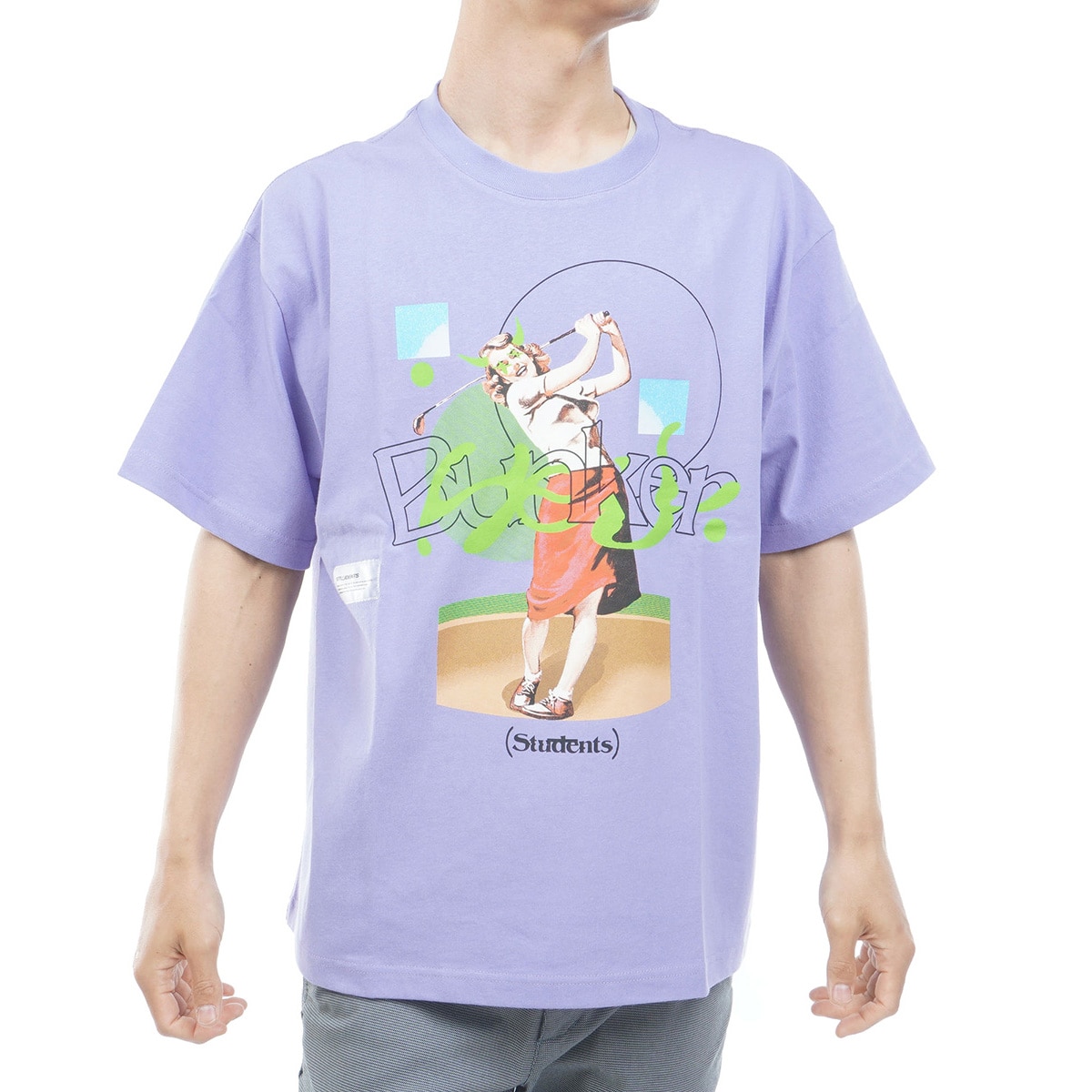 イーストサイドゴルフ　紫グラフィック半袖シャツ　M Eastside Golf［イーストサイドゴルフ］GRAPHIC PIQUE POLO