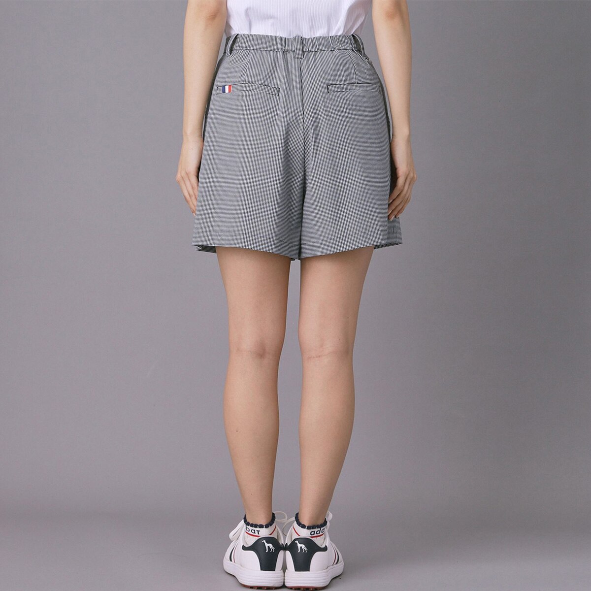 クール千鳥キュロットパンツ レディス(ハーフパンツ)|ADABAT NAVY