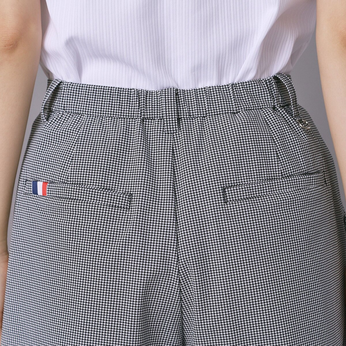 クール千鳥キュロットパンツ レディス(ハーフパンツ)|ADABAT NAVY