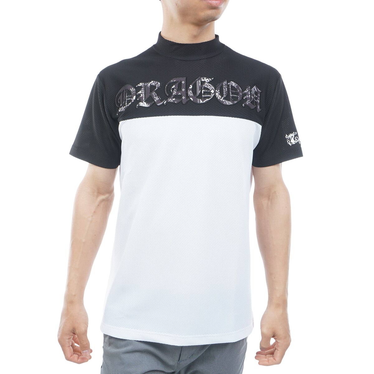 ストレッチ ROICA メッシュモックネック半袖シャツ(半袖シャツ