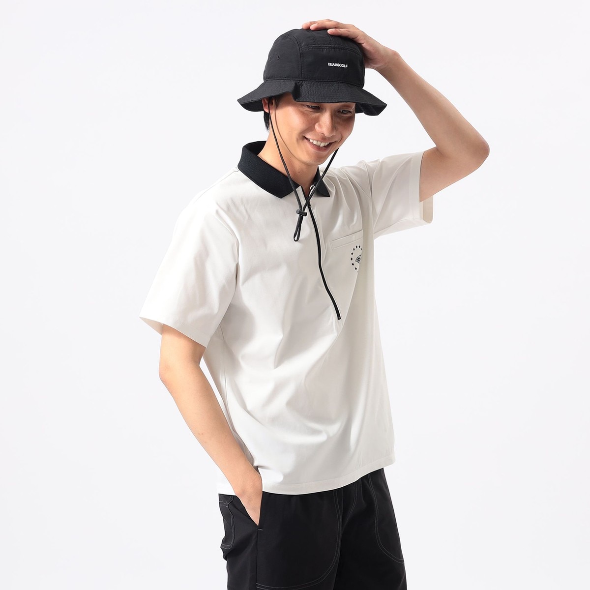 ORANGE LABEL ロングハーフジップ シャツ(半袖シャツ・ポロシャツ