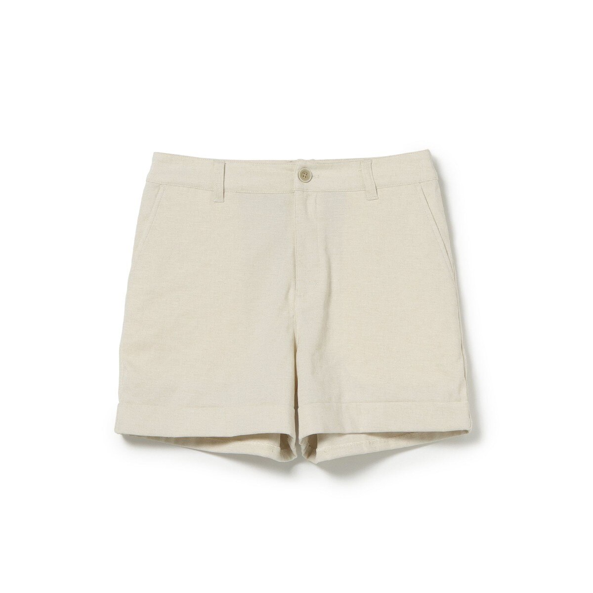 PURPLE LABEL リネンライク 裾ダブル ショートパンツ レディス(ハーフ