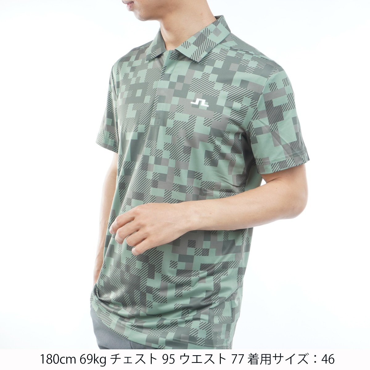 Dario Tour プリント ストレッチ 総柄半袖ポロシャツ(半袖シャツ
