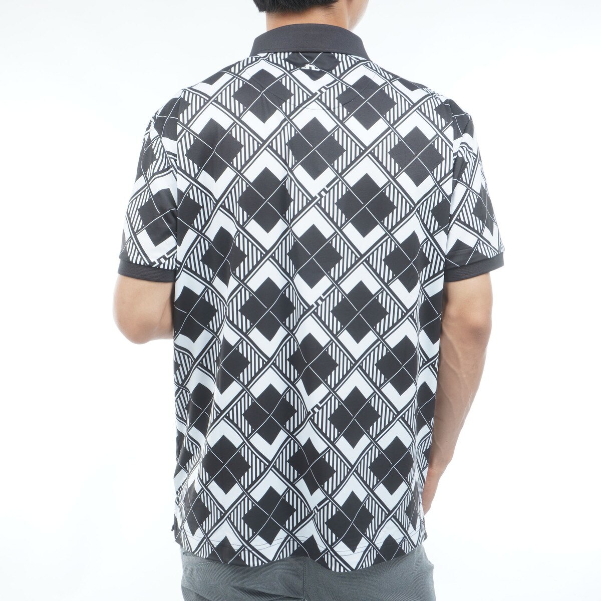 30Y Tour Tech Argyle ストレッチ半袖ポロシャツ(半袖シャツ