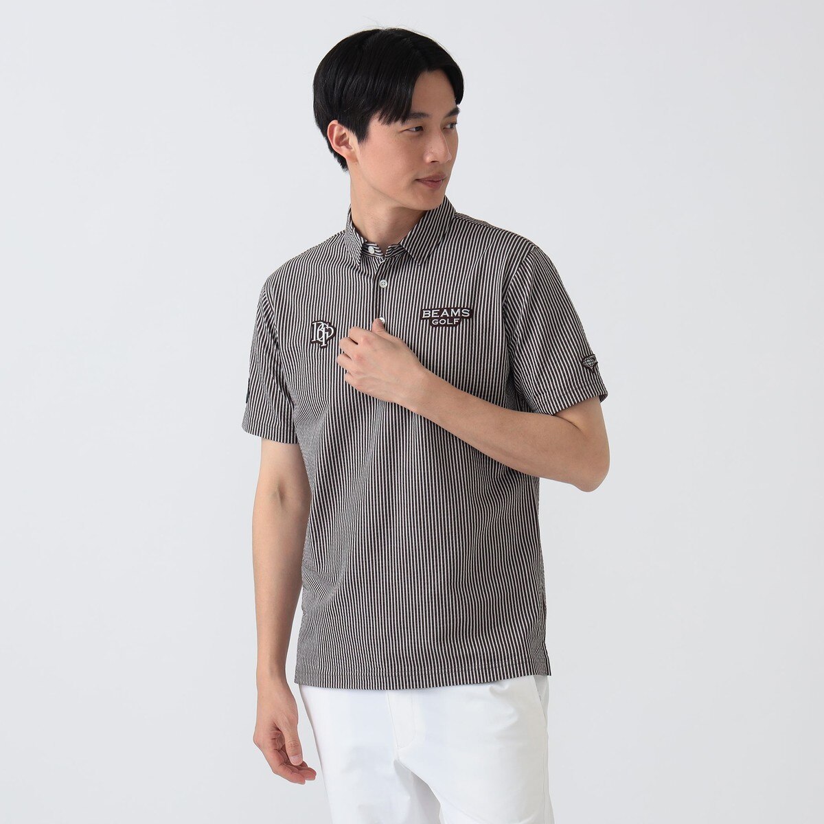 PURPLE LABEL スフィダンテ ストライプ サッカー ポロシャツ(半袖