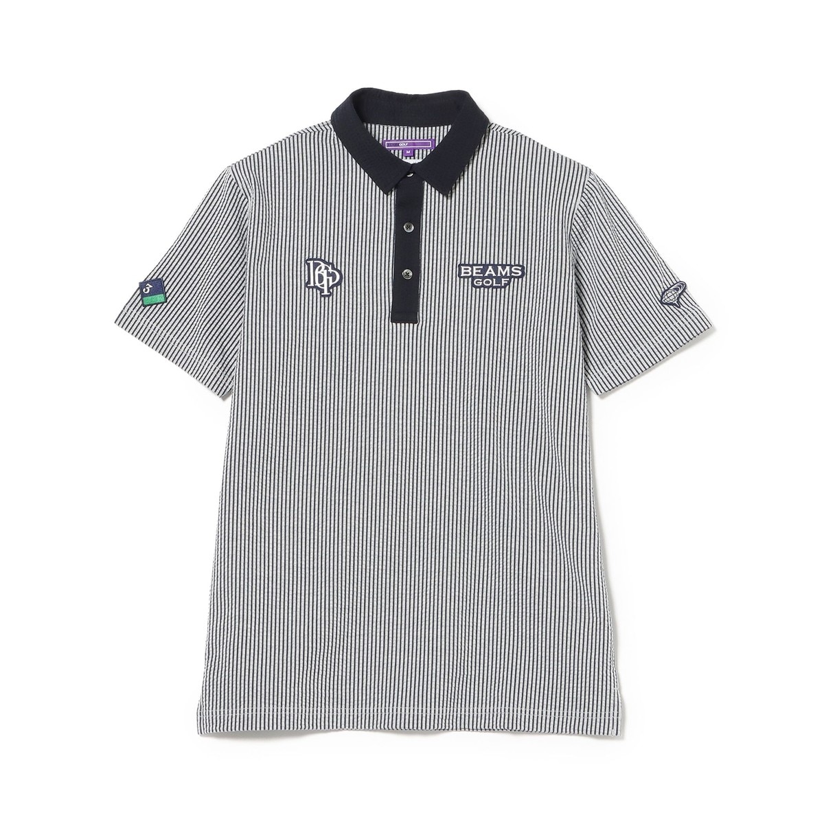 PURPLE LABEL スフィダンテ ストライプ サッカー ポロシャツ(半袖