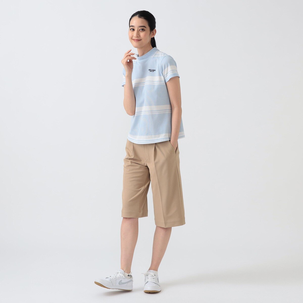 PURPLE LABEL ひざ下丈 ストレッチ ツイル キュロット レディス(ハーフ