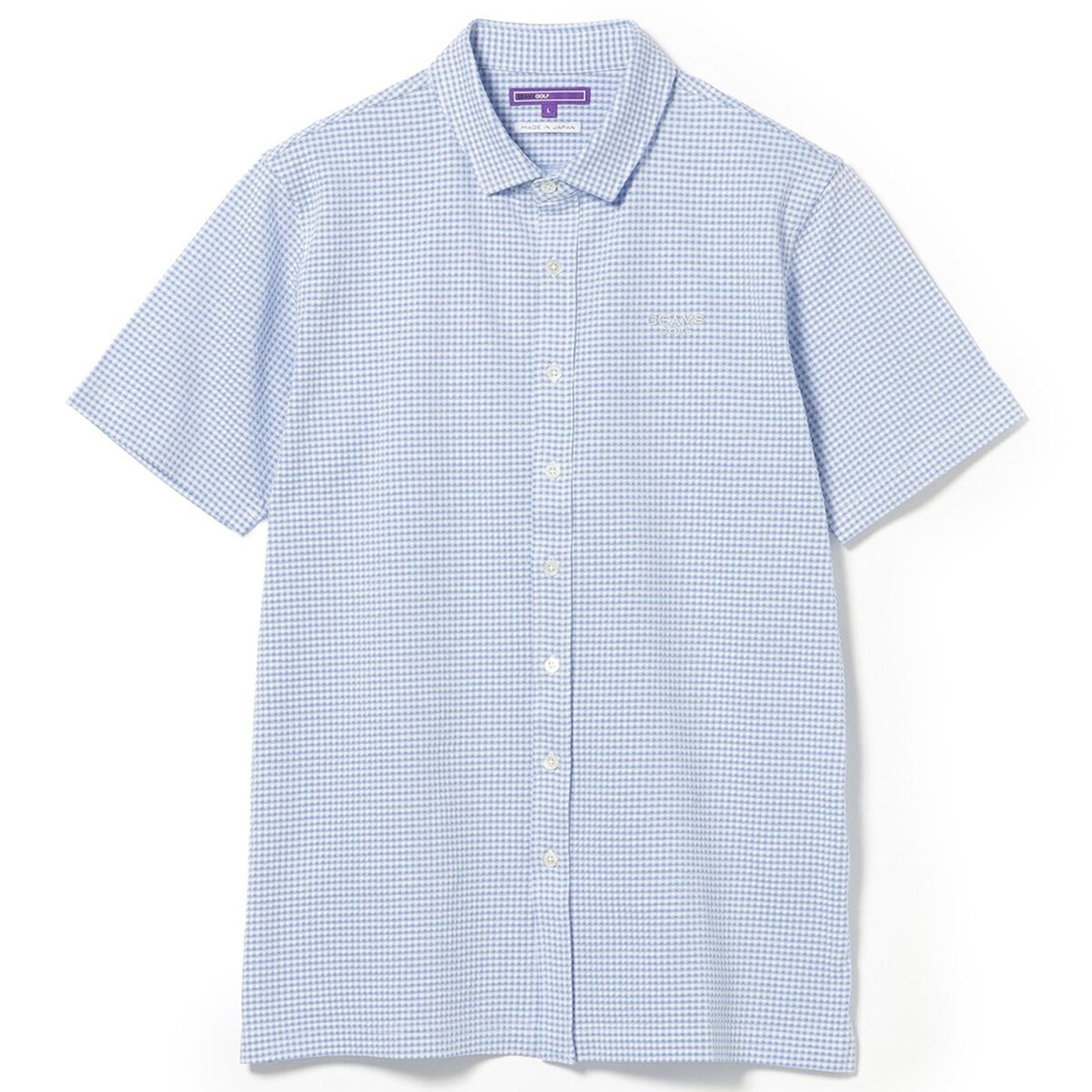 PURPLE LABEL ストレッチ サッカー ギンガム シャツ(半袖シャツ