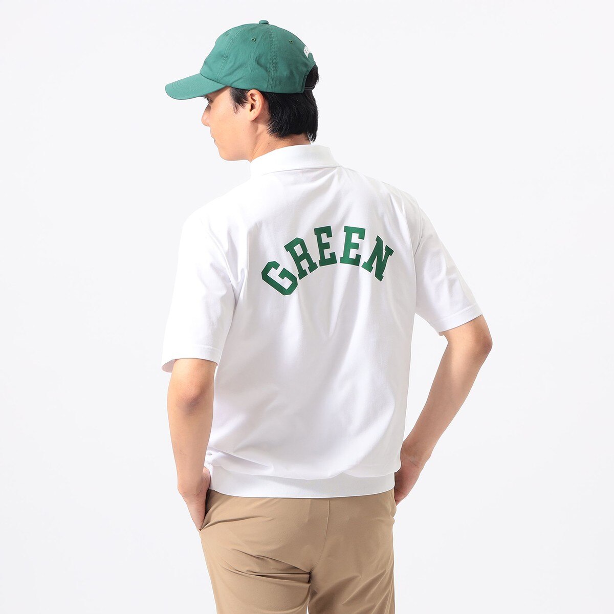 ORANGE LABEL TEXBRID(R)襟テープロゴ ポロシャツ(半袖シャツ