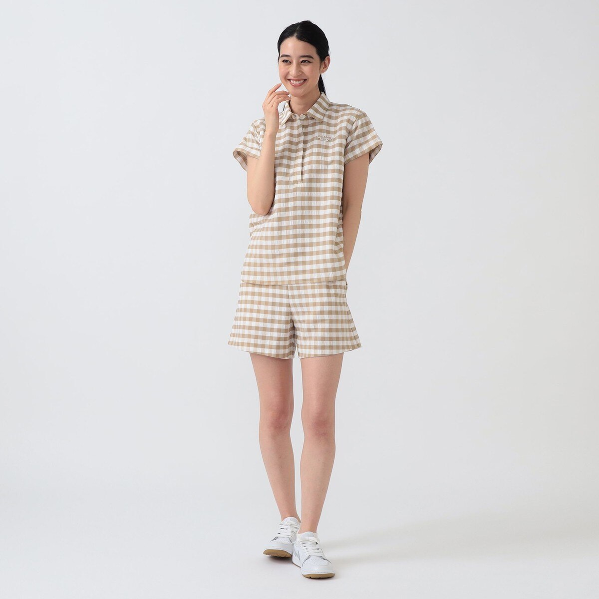 PURPLE LABEL ビッグギンガムチェック ショートパンツ レディス(ハーフ