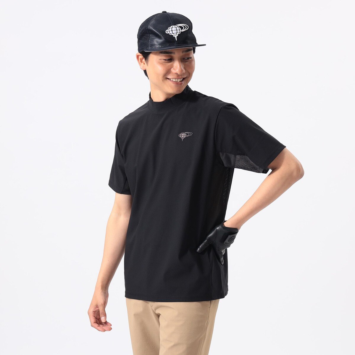 ORANGE LABEL フレックスドライ サイドメッシュ モックネックシャツ