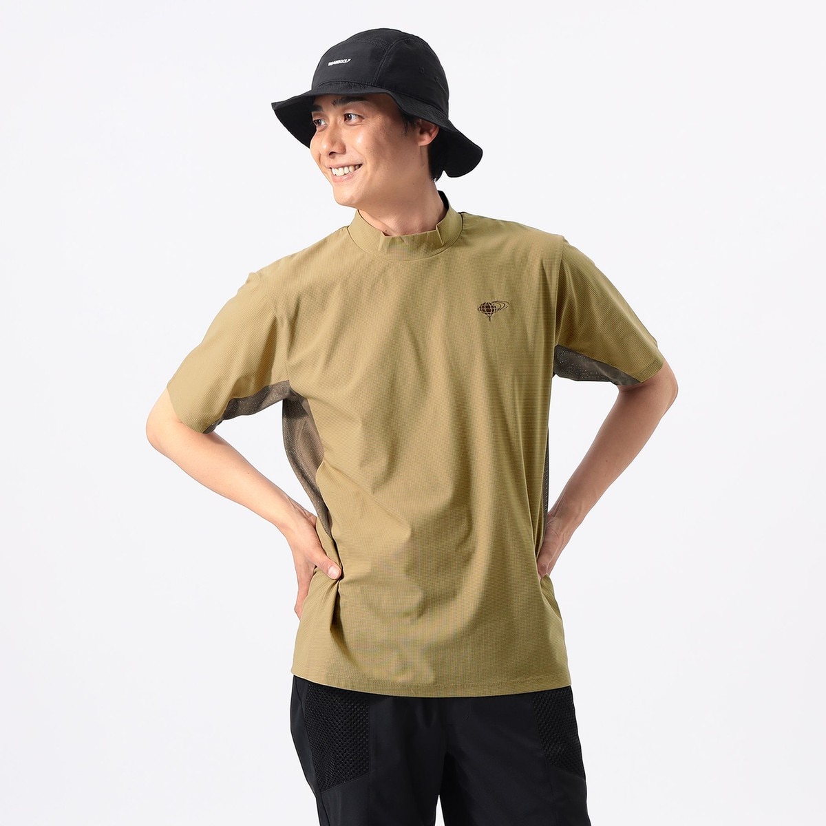 ORANGE LABEL フレックスドライ サイドメッシュ モックネックシャツ