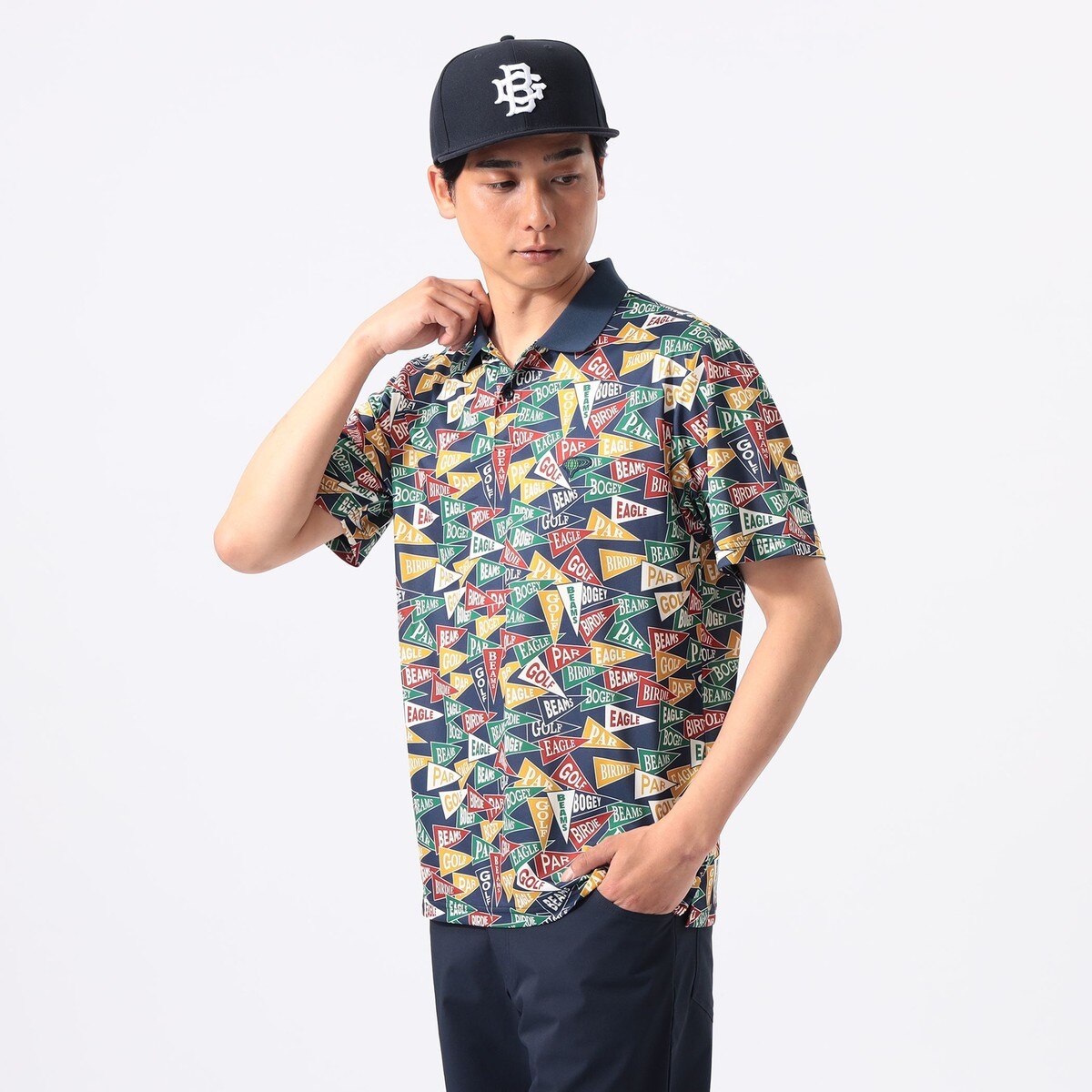 ORANGE LABEL フラッグ総柄 ポロシャツ(半袖シャツ・ポロシャツ)|BEAMS