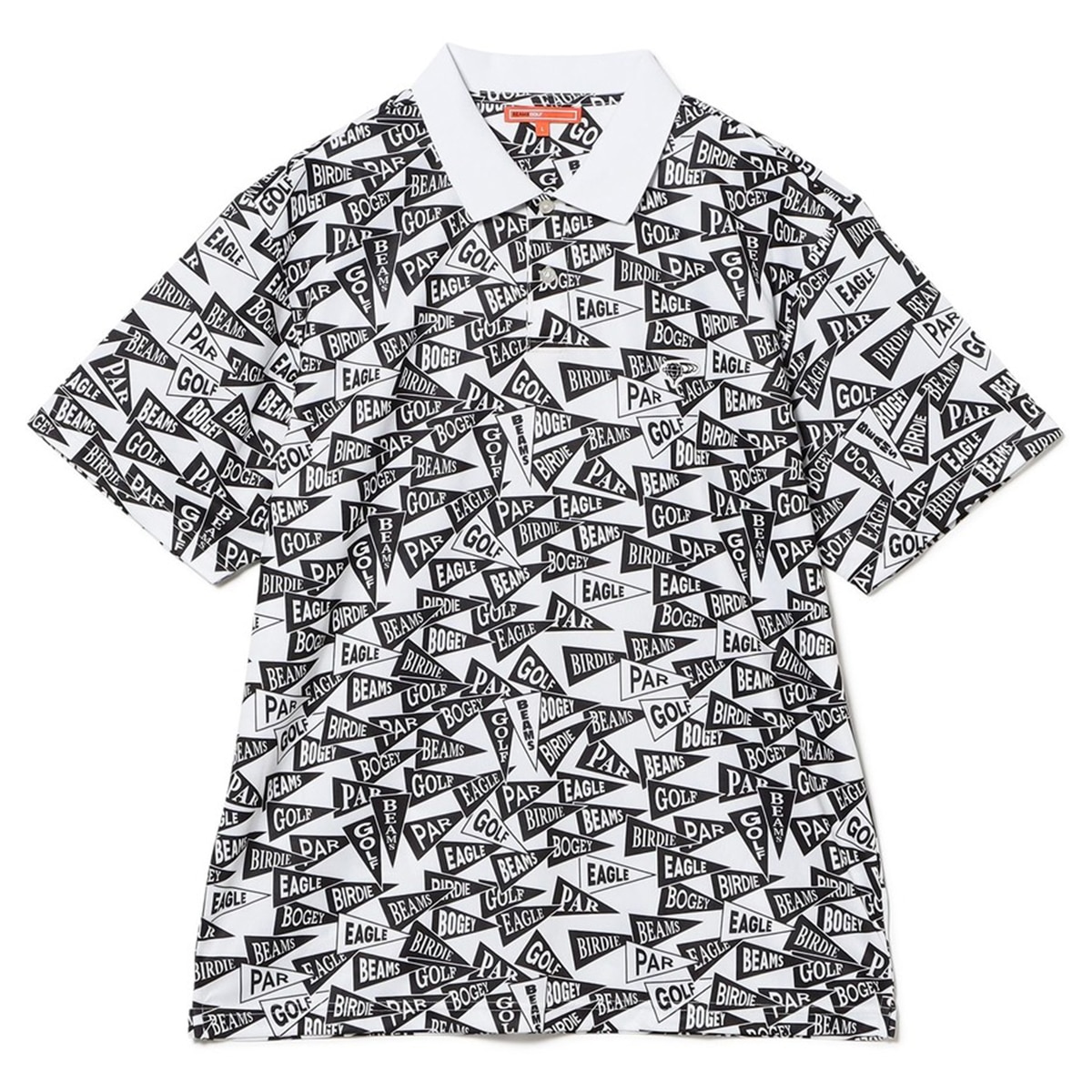 希少ＬＬサイズBLACK LABEL メガチェック 総柄 デザインポロシャツ ORANGE LABEL フラッグ総柄 ポロシャツ(半袖シャツ・ポロシャツ)|BEAMS