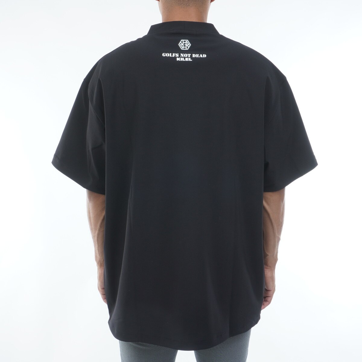 大きいサイズ DRY MUSTER ストレッチ モックネック半袖シャツ(半袖