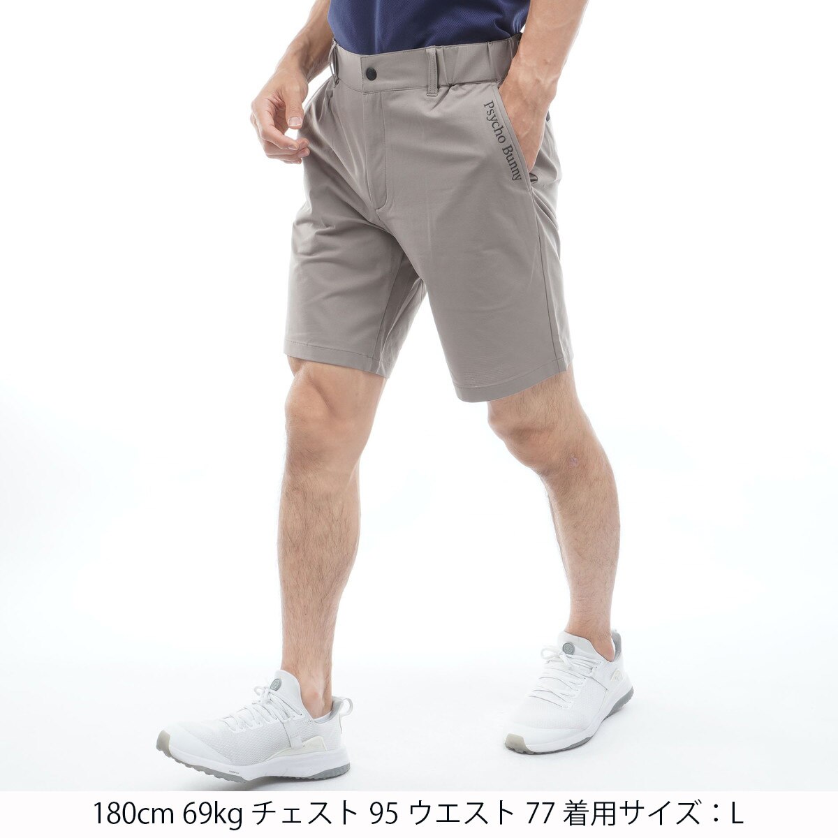 GOLF メッシュ調リラックス ストレッチショートパンツ(ハーフパンツ