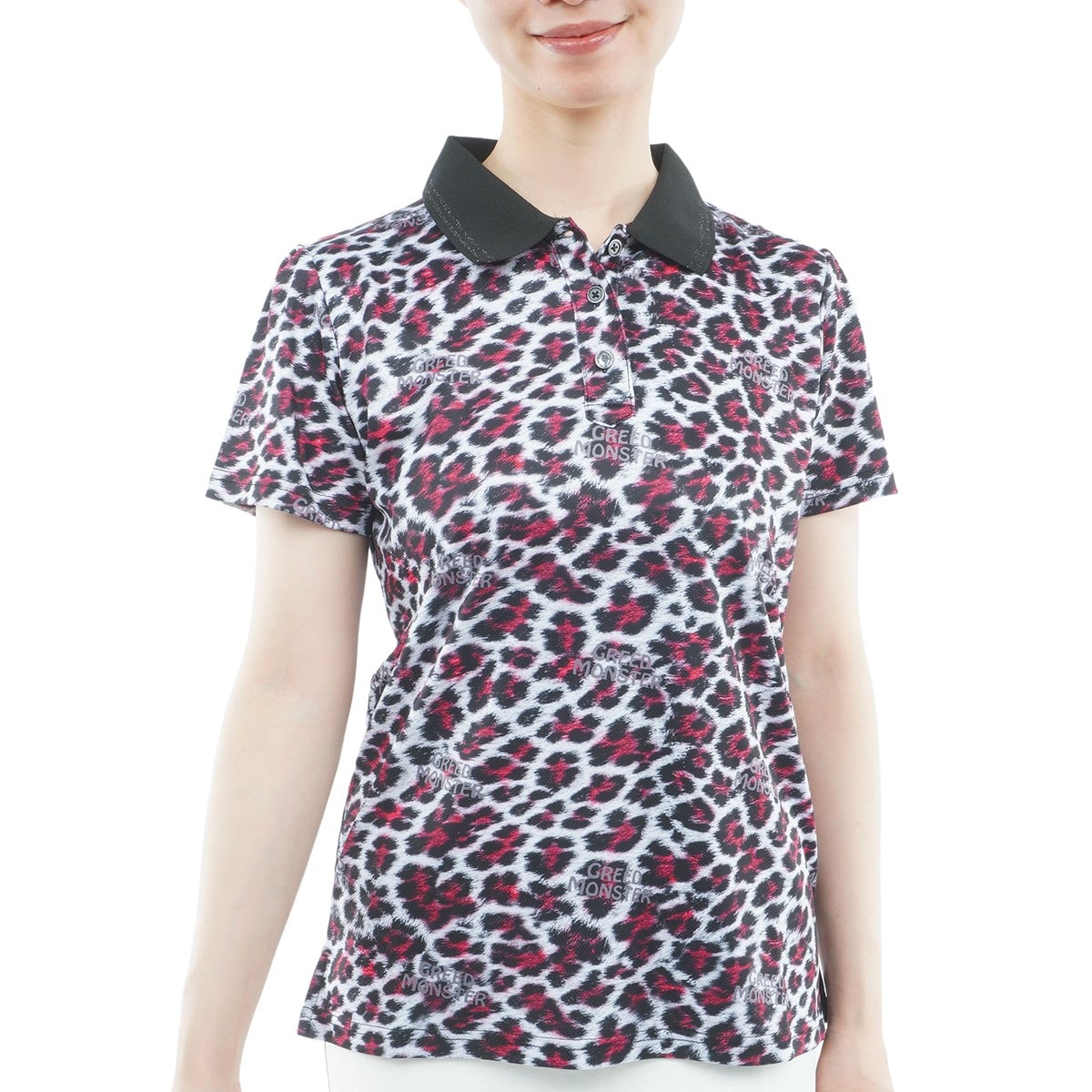 ストレッチ LEOPARD 半袖ポロシャツ レディス(半袖シャツ・ポロシャツ