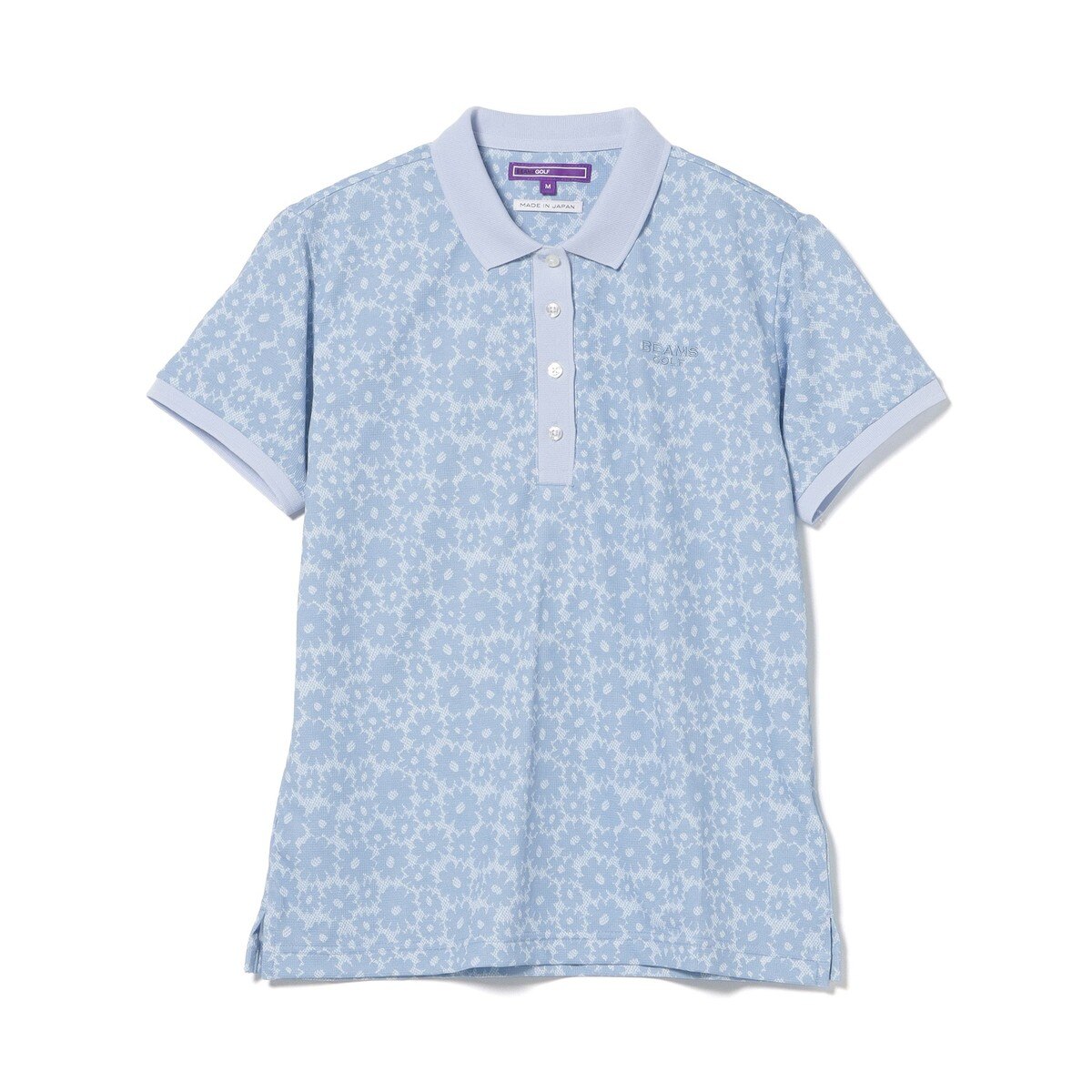 PURPLE LABEL シャドー フラワープリント ポロシャツ レディス(半袖