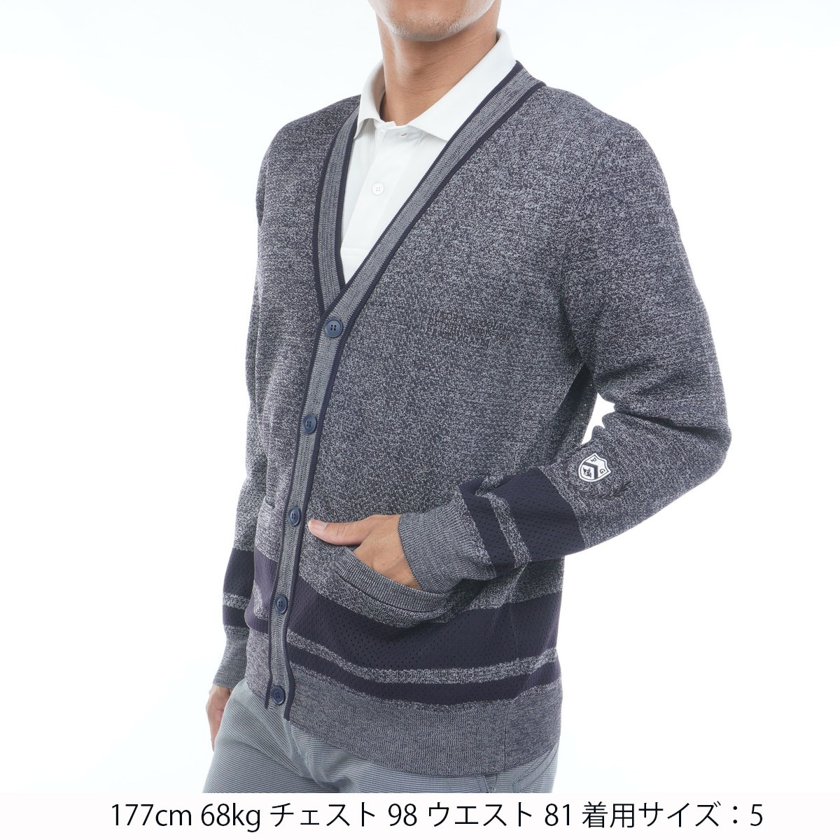 メッシュ柄 カーディガン(中間着(セーター、トレーナー))|PEARLY GATES