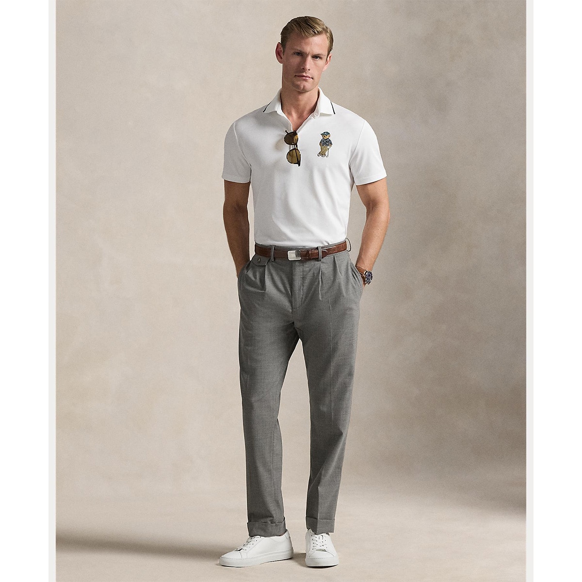 RLX ストレッチ テーラード フィット Polo ベア 半袖ポロシャツ(半袖