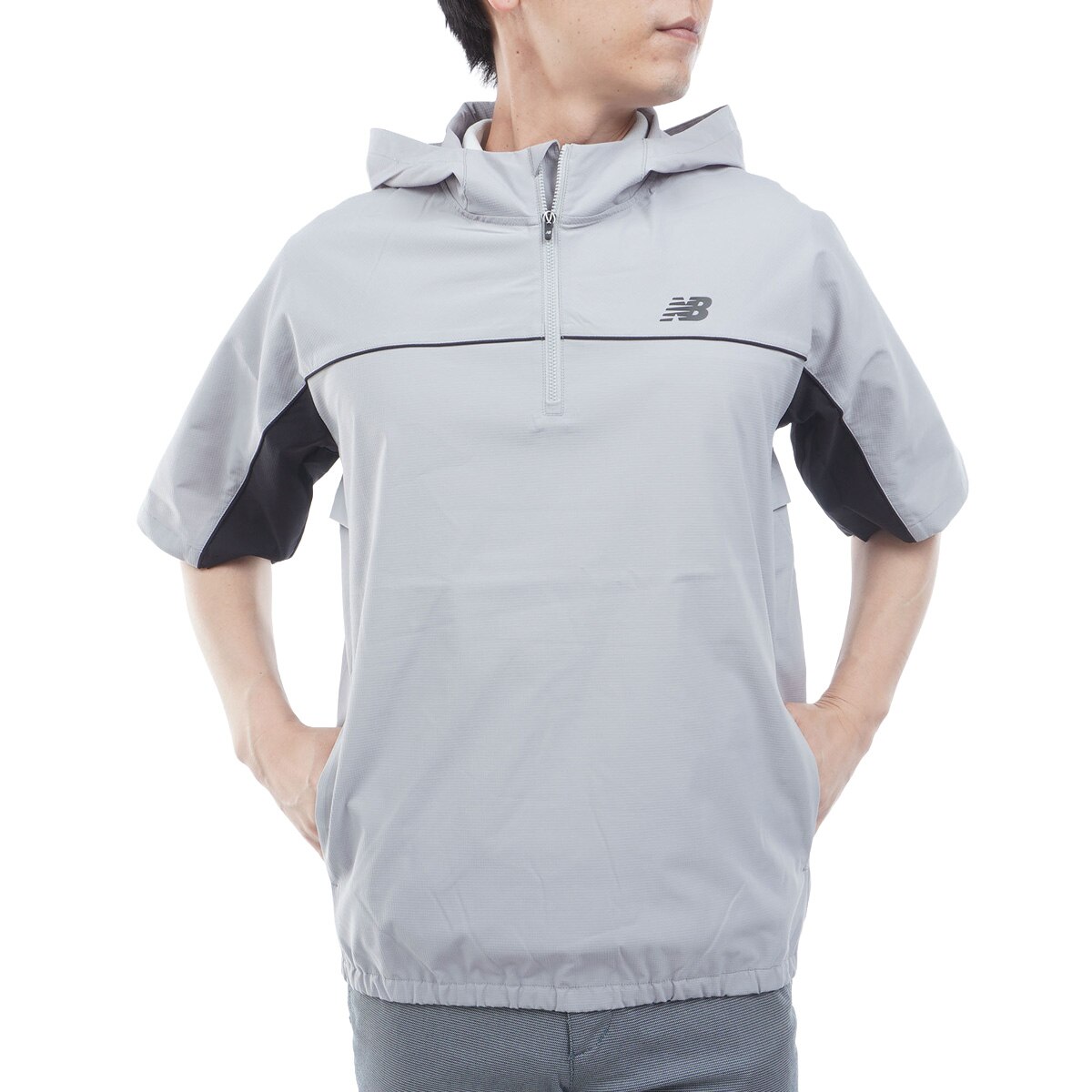 ストレッチ リップストップ ハーフジップフーディー(中間着(セーター