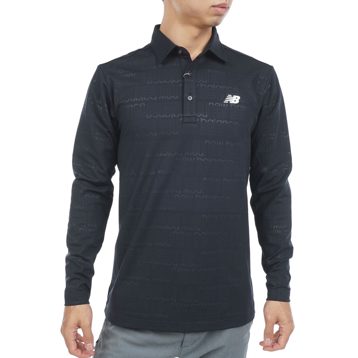 RWC2023 長袖ポロシャツ 20UNIONSエンブレム ストレッチ マイクロ起毛フリース ロゴエンボス 共襟長袖ポロシャツ