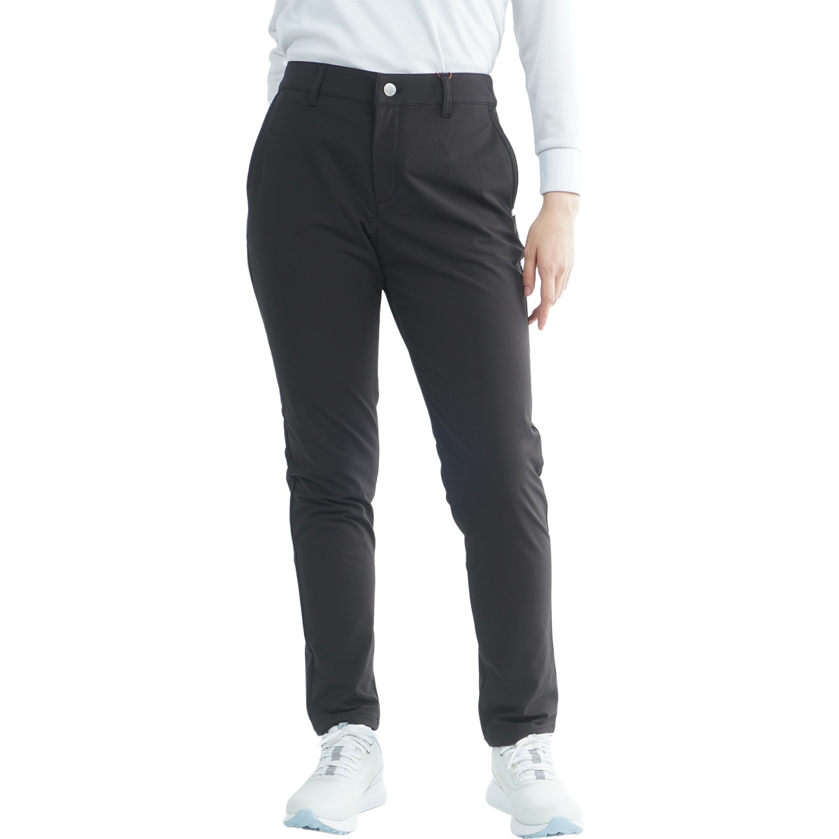 ストレッチ カルゼ裏起毛 テーパードロングパンツ レディス(ロング