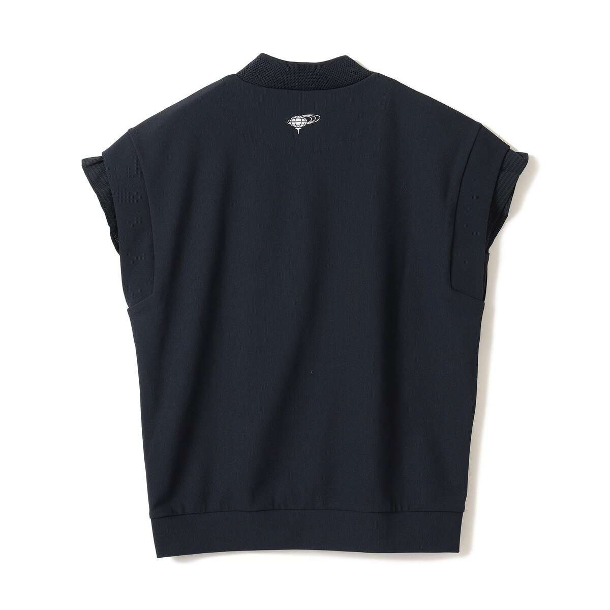 美品 レザレクション  ロゴパイピング フレアスリーブ モックネックカットソー ORANGE LABEL フレアスリーブ モックネックシャツ レディス(半袖シャツ