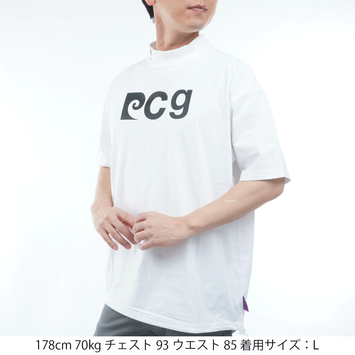 グラフィックP 半袖モックネックシャツ(半袖シャツ・ポロシャツ