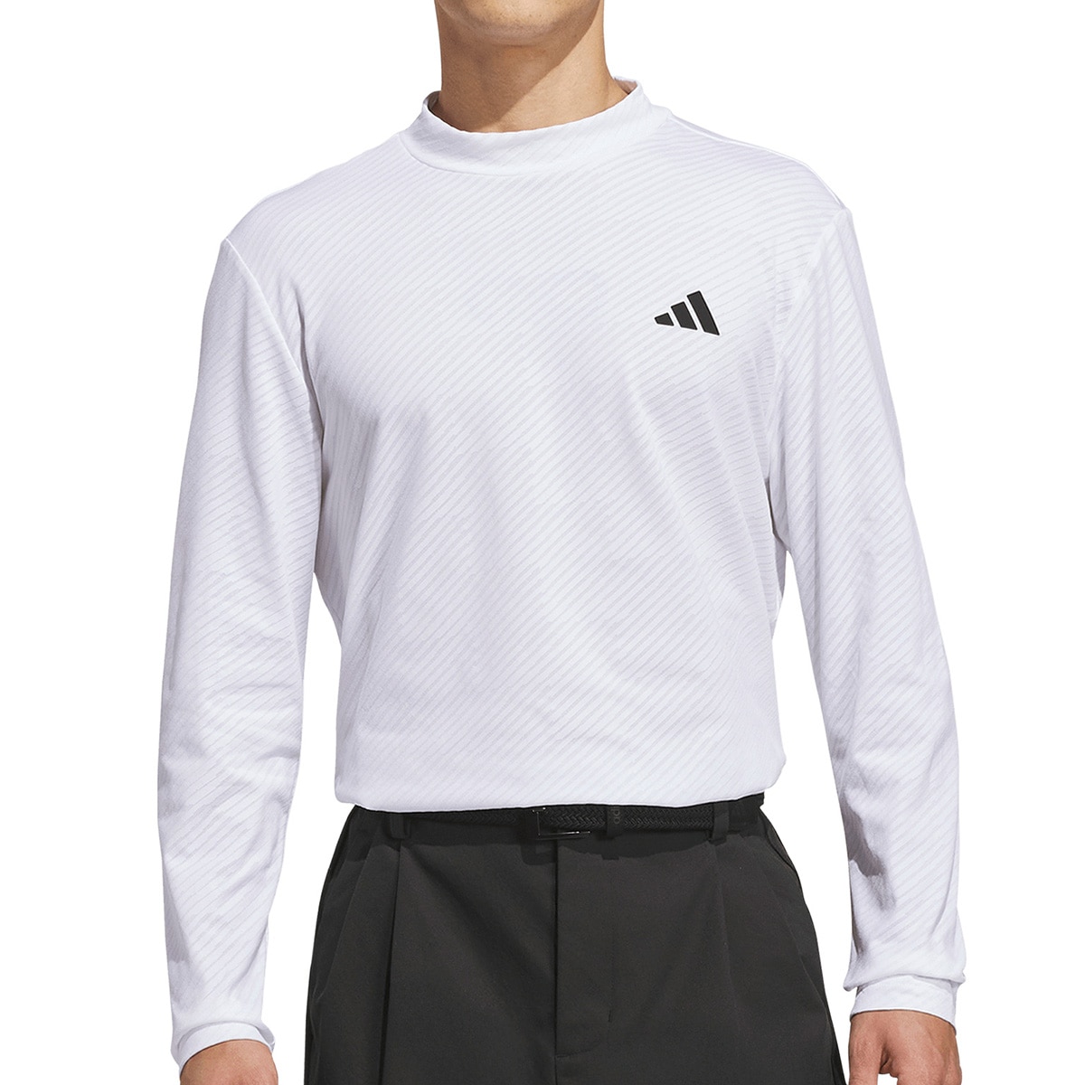ストレッチ クライマクール TWISTKNIT ジャカード モックネック 長袖
