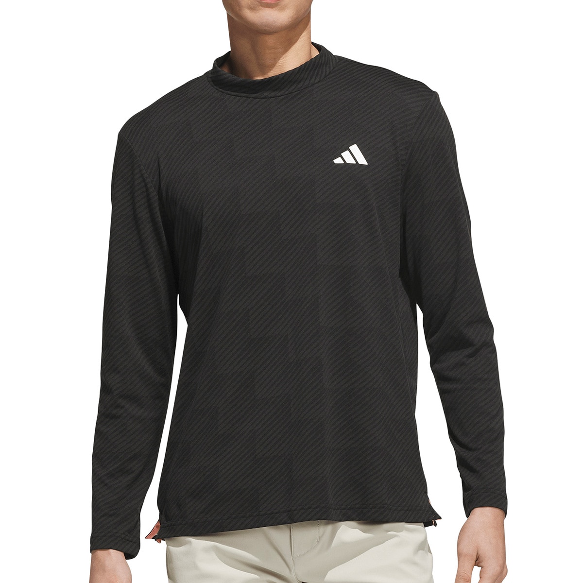 ストレッチ クライマクール TWISTKNIT ジャカード モックネック 長袖