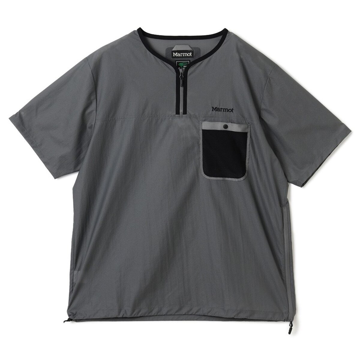 美品 BEAMS GOLF ビームスゴルフ ハーフジップ ポロシャツ 半袖 M 別注 Marmot ハーフジップ 撥水 ウインドピステ(半袖シャツ