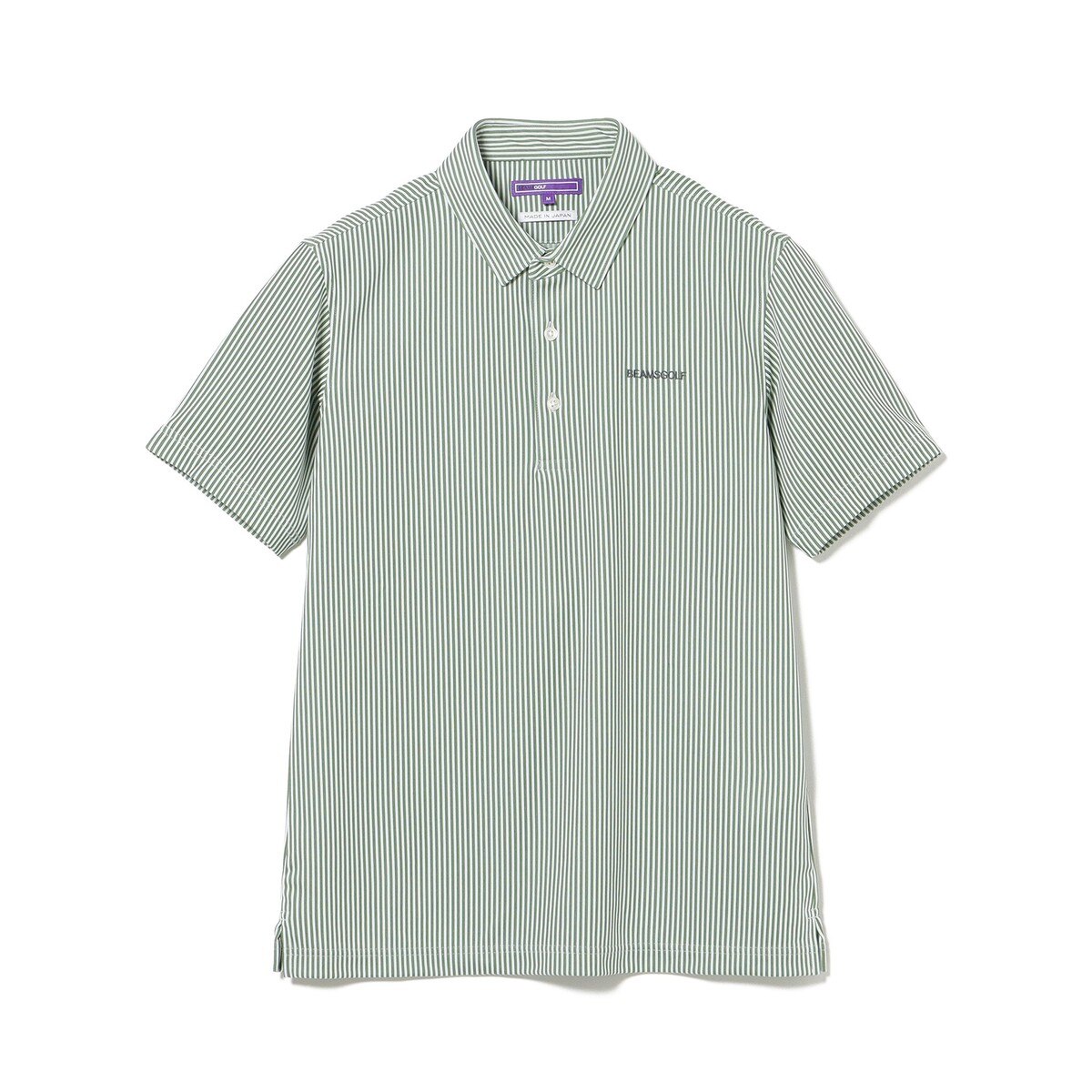PURPLE LABEL ストライプ レギュラーカラー ポロシャツ(半袖シャツ
