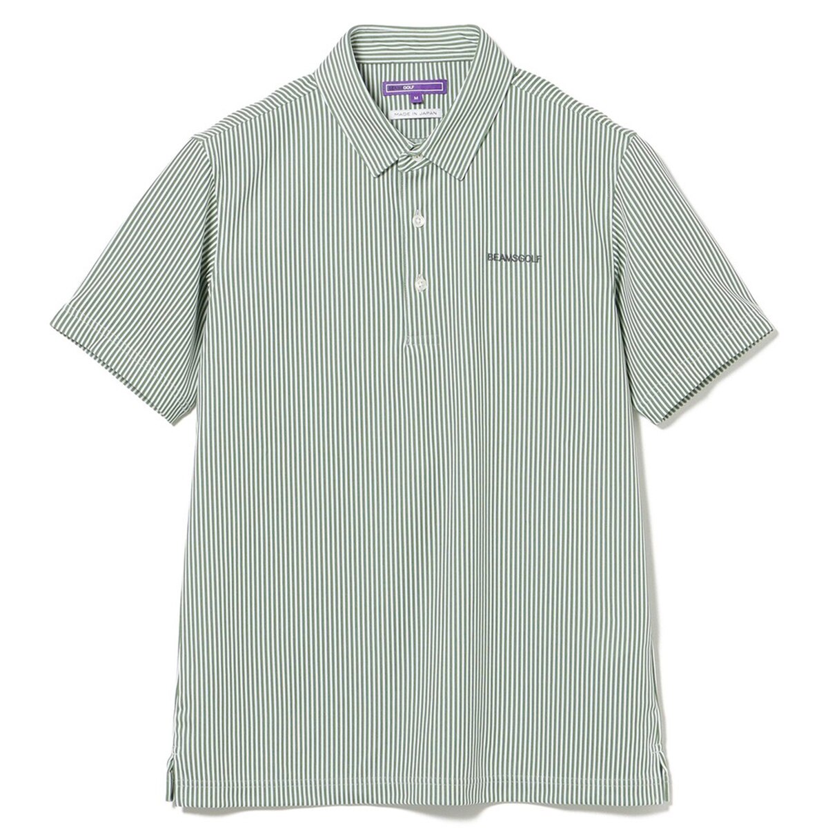 PURPLE LABEL ストライプ レギュラーカラー ポロシャツ(半袖シャツ