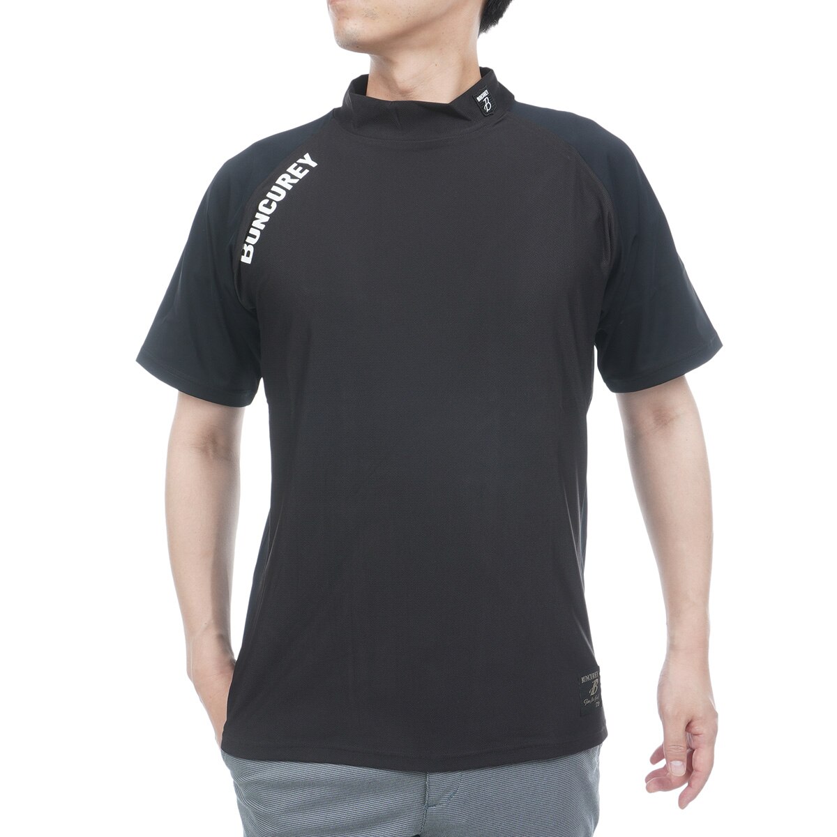 美品 ★BUNCUREY GOLF ポロシャツ バンクレイ 高級 ゴルフ ウェア 半袖モックネックシャツ(半袖シャツ・ポロシャツ)|BUNCUREY(バンクレイ