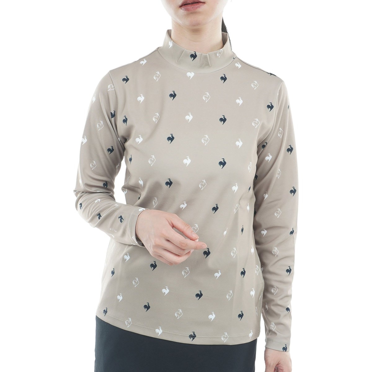 ★専用★RUFFLOG ゴルフ レディース 長袖 モックネックシャツ ストレッチ 総柄モックネック長袖シャツ レディス(長袖シャツ