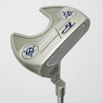 即決 中古 ホワイト スチール おもろい 2-BALL ブレード パター パター 