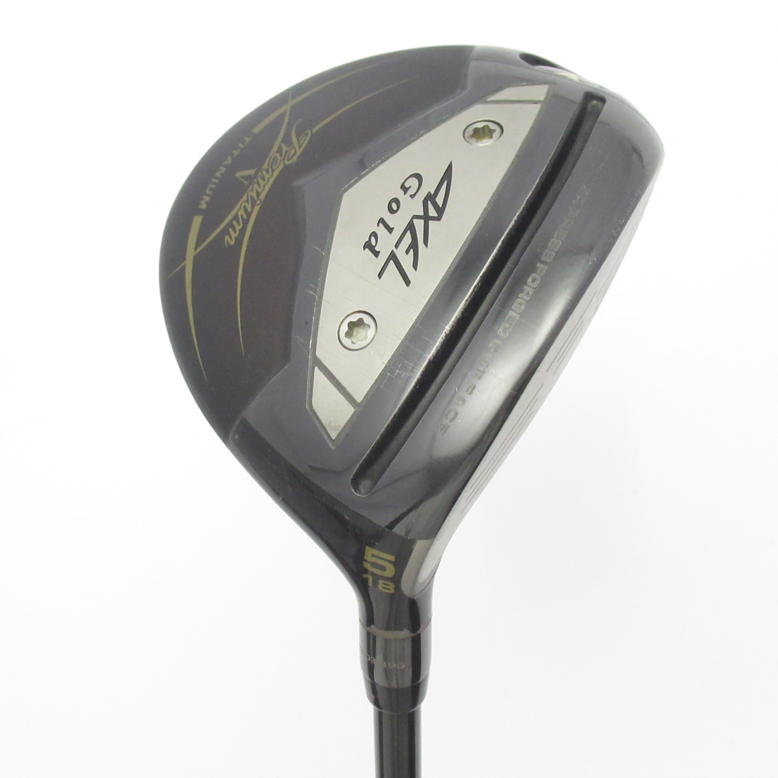 【中古ゴルフクラブ】つるや　AXCEL　AXEL GOLD PREMIUM(2022) フェアウェイウッド THE ATTAS 4　シャフト：THE ATTAS 4 中古】AXEL GOLD PREMIUM(2022) フェアウェイウッド THE ATTAS 4 18