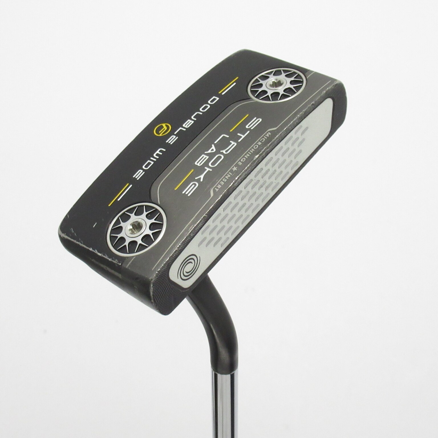 T*す様 値下げオデッセイ ストロークラボ BLACK中古！純正ベットカバー！3 中古】ストロークラボ BLACK DOUBLE WIDE FLOW パター カーボン