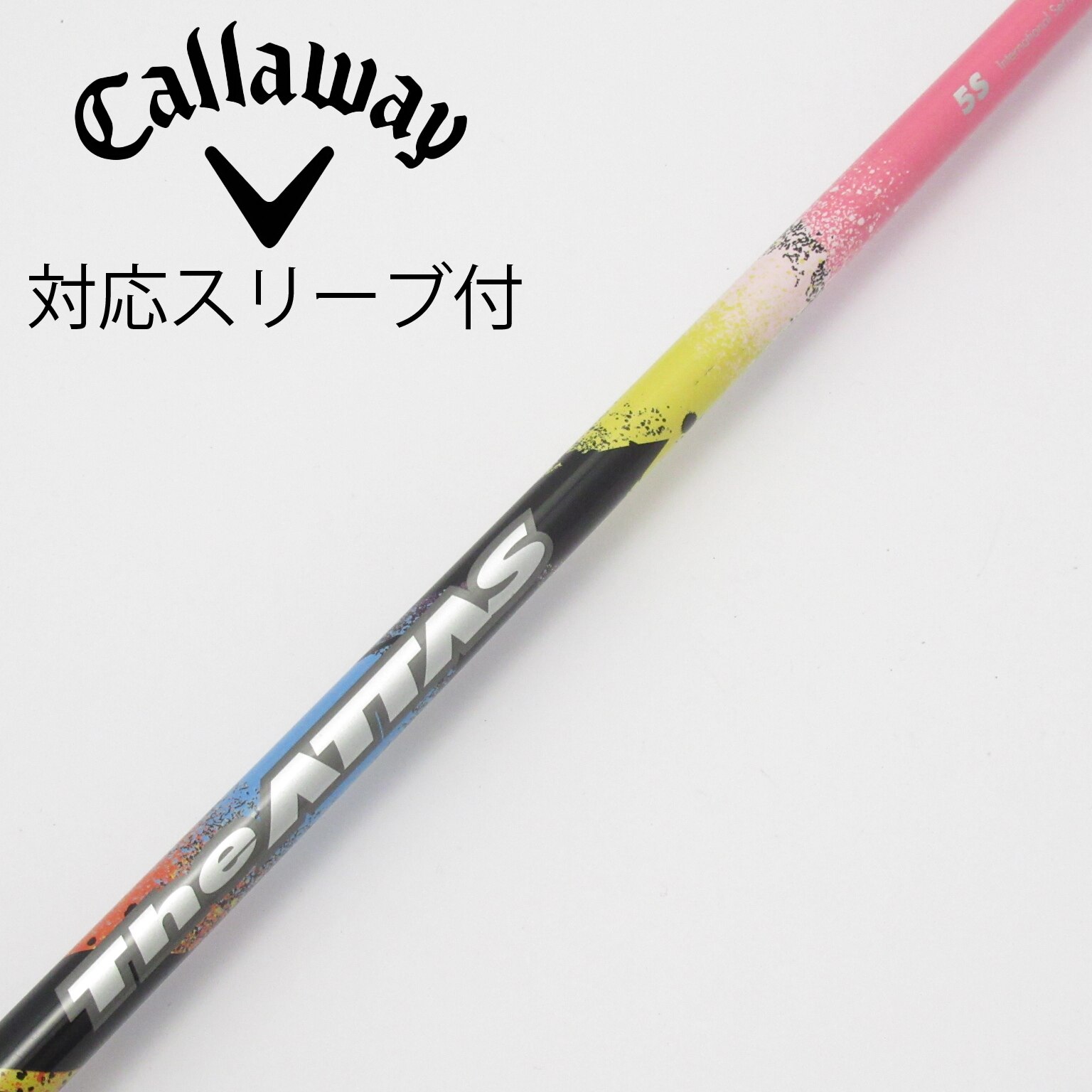 中古】THE ATTAS ドライバー用_スリーブ付 The ATTAS PINK Version 5 S