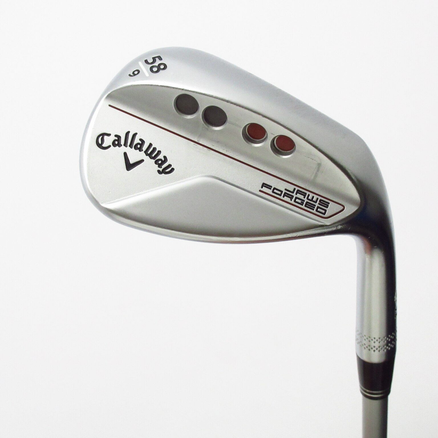 中古】JAWS FORGED クロムメッキ仕上げ ウェッジ カーボンシャフト 58