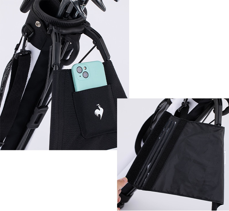 ルコック スタンド式クラブケース　フード付き　 : [ルコックスポルティフ] QQCWJA34_NV00_F : スポーツ