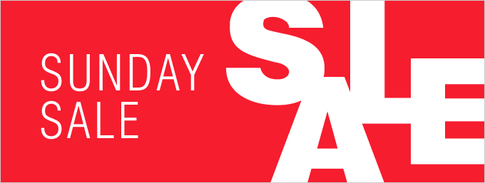 本日24時までお買い得！サンデーセール