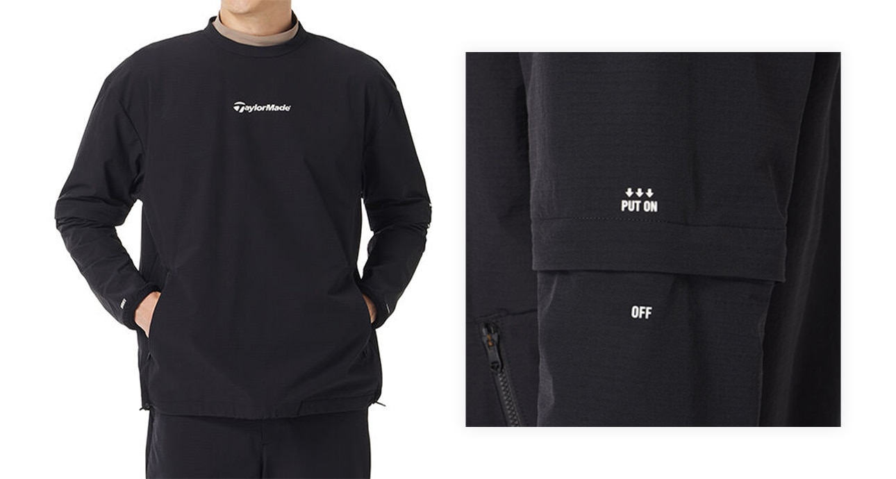 週末限定❗️美品　テーラーメイドゴルフ　クルーネック　プルオーバー防寒メンズO テーラーメイド(TaylorMade) ゴルフウェア ブルゾン ビッグロゴ