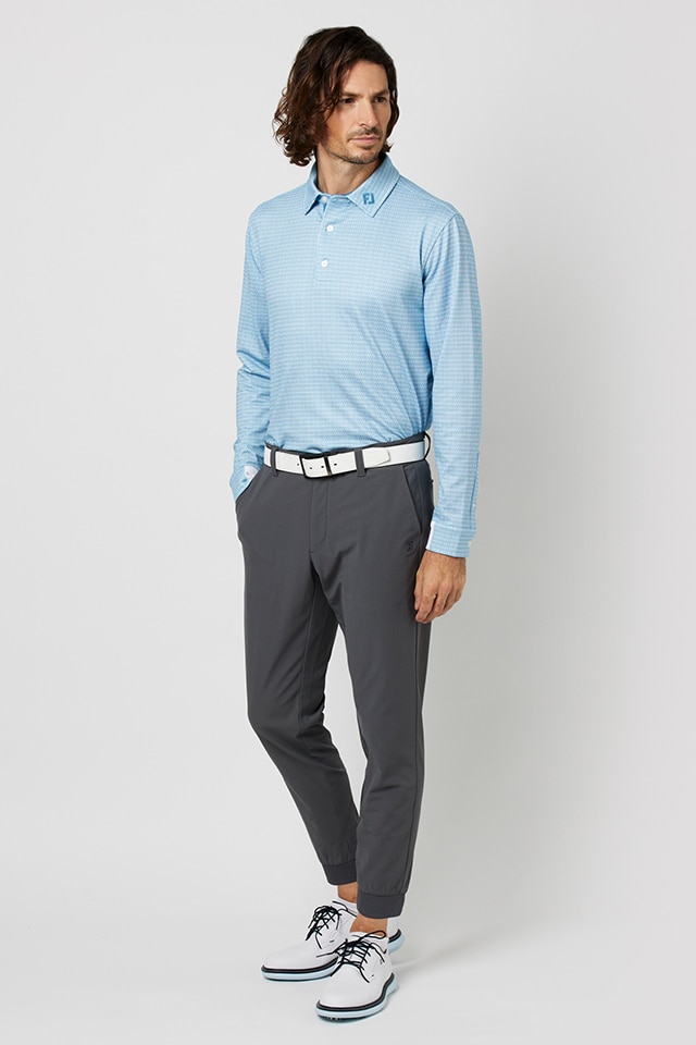 セール・アウトレット】ストレッチ ジオメトリックプリント 半袖ワイド