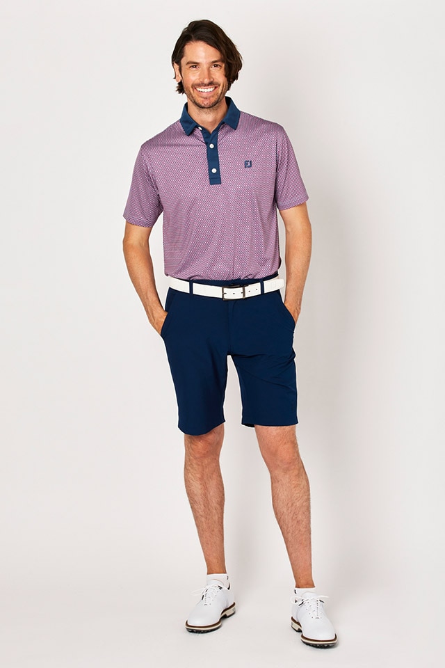 FootJoy Titlist ハーフパンツ TWINSOF フラワープリント ストレッチ ハーフパンツ(ハーフ